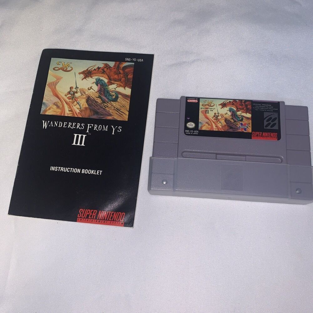 vintage game Wanderers From Ys III(Super Nintendo Entertainment System, 1992)